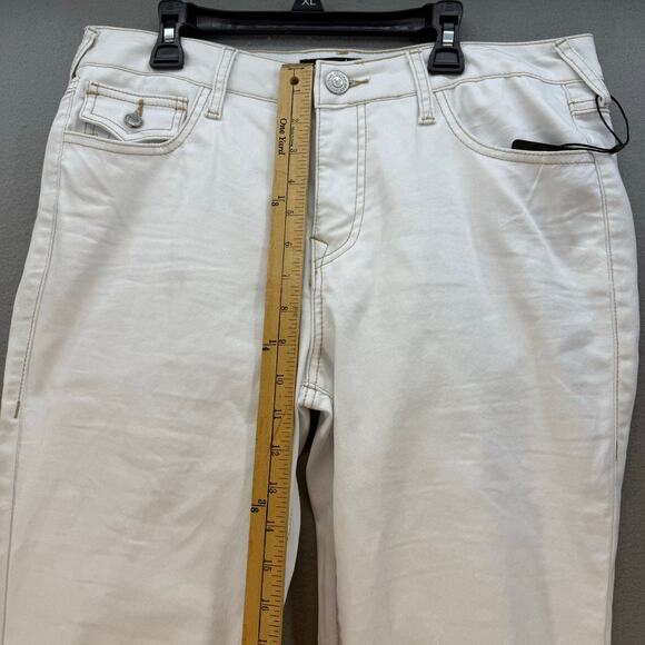 True Religion Jeans Women's 31 (12) Optic White Becca Mid Rise Bootcut Western - Picture 14 of 16